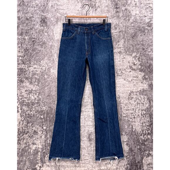 Vintage Levis Jeans 30 in x 29 in Mens 646 Flare Bell Orange Tab Made USA